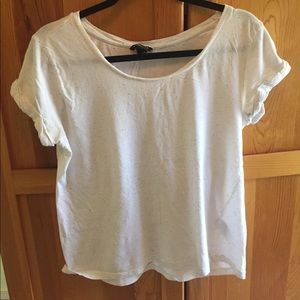 white speckled shirt